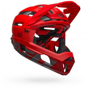 Kask full face BELL SUPER AIR R MIPS SPHERICAL matte gloss czerwony gray (55-59)