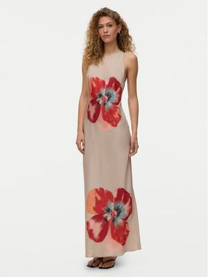 Vero Moda Sukienka letnia Reba 10345415 Beżowy jasny Regular Fit