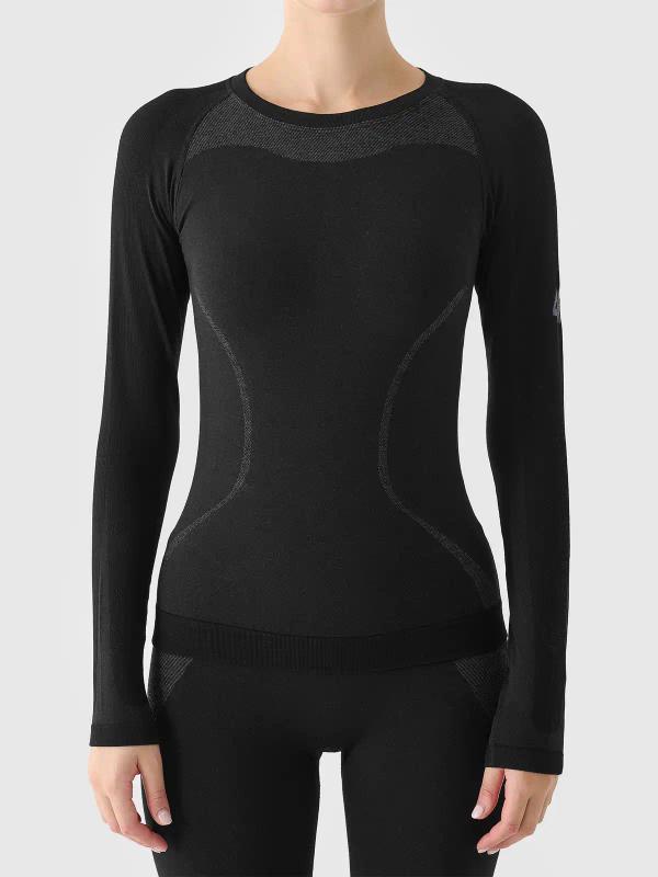 4F bielizna damska termoaktywna koszulka 4FWAW25USEAF201 czarna (M/L)