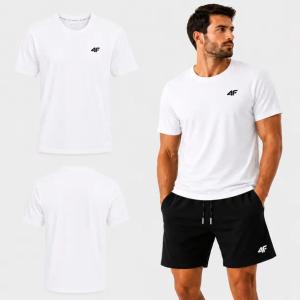 T-SHIRT MĘSKI 4F KOSZULKA BAWEŁNIANA SPORTOWA S TTSHM3341 SS26