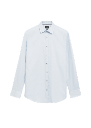 Tailored Fit: Fakturowana koszula z komfortowego streczu