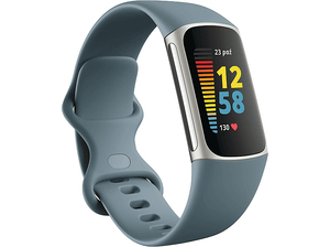 PRODUKT PO EKSPOZYCJI - Smartband FITBIT Charge 5 Platynowy/NIebieski (Platinum/Mineral Blue)