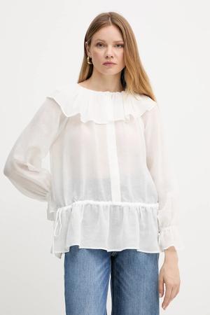 Weekend Max Mara bluzka z domieszką lnu