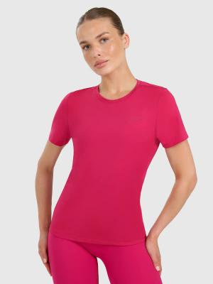 4F Tshirt damski funkcyjny z wykończeniem szybkoschnącym 4FWAW25TFTSF1516 różowy (L)