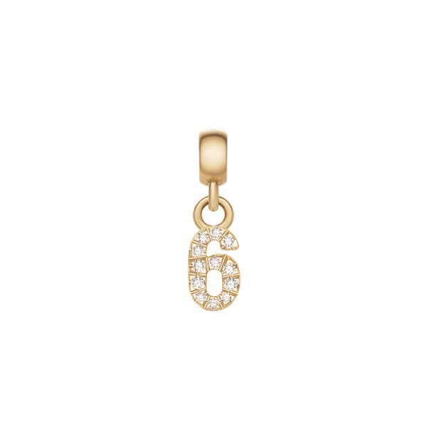 Daniel Wellington DW Charm Number 6 Gold