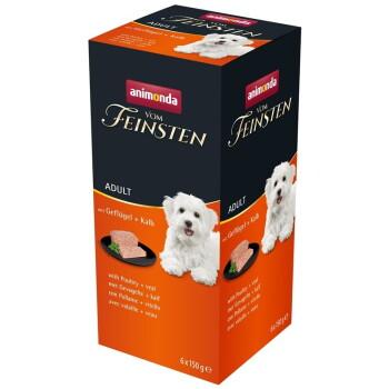 animonda Vom Feinsten mokra karma dla psa, Adult 6x150g Cielęcina i drób