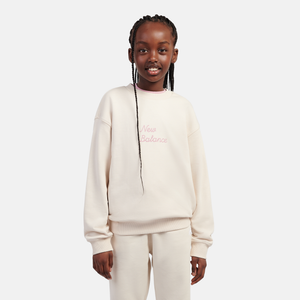 Bluza dziecięca New Balance LAKG0203BIS – beżowa