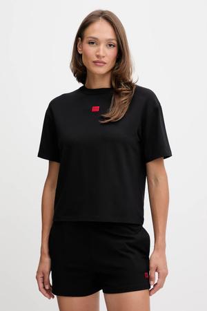 HUGO T-shirt oversize damski z modalem SIGNATURE_TSHIRT