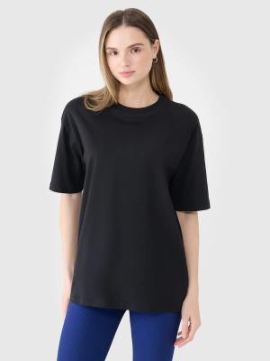 4F koszulka bawełniana t-shirt damski 4FRSS25TTSHF2694 czarny (XS)