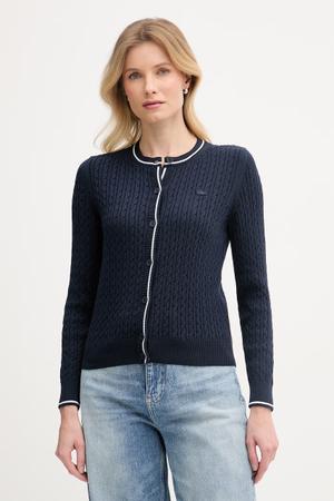 Lacoste kardigan damski z bawełną