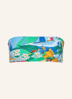 Seafolly Góra Bikini Typu Bandeau Viva Vacation blau