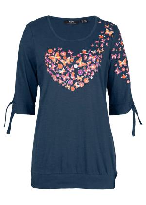Shirt bawełniany cold-shoulder, krótki rękaw