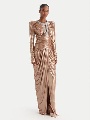 Babylon Sukienka wieczorowa S00835 Złoty Regular Fit