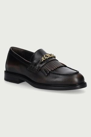 Tommy Hilfiger mokasyny damskie skórzane TH CHAIN FRINGE LEATHER LOAFER