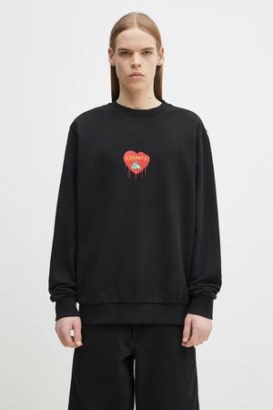 Marcelo Burlon bluza bawełniana Bunny Heart Regular Crewneck Black Red