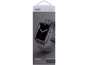 Pasek UNIQ Aspen do Apple Watch 42/44/45mm Braided DE Szary ASPDEPGRY