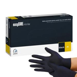 ZARYS EASYCARE RĘKAWICZKI RĘKAWICE NITRYLOWE BEZPUDROWE CZARNE M 100 SZT.