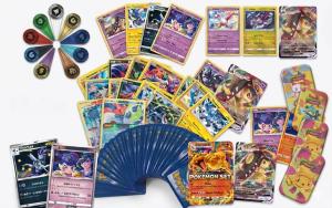 Pokémon TCG Collector Chest Pikachu 100 Kart W Tym 10 Holo Rzadkie Na Prezent Dziecko