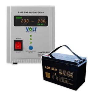 ZASILACZ AWARYJNY UPS PIECA 800W 12/230 +100AH AGM
