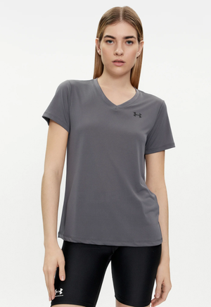 UNDER ARMOUR koszulka t-shirt damski sportowy Tech SSV- Solid szara (S)