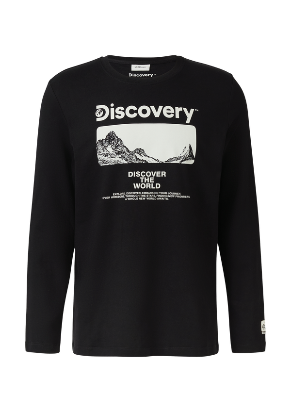 Bawełniany longsleeve z grafiką Discovery Channel®