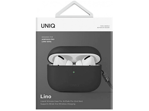 Silikonowe etui UNIQ Lino do Apple AirPods Pro 2 Szary