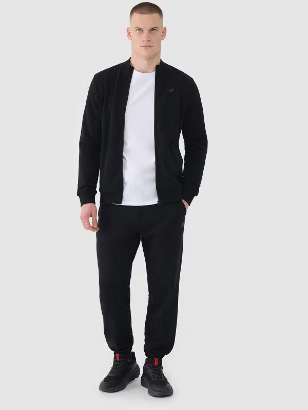 4F spodnie dresowe męskie joggery z kieszeniami 4FWSS25TTROM0990 czarne (S)