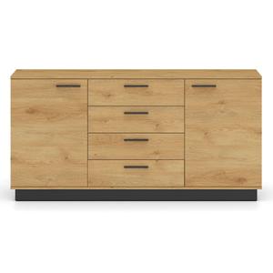 Komoda MODESTO 04 | Dąb stylowy, czarny