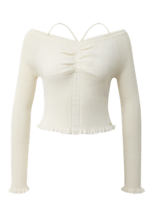 Sweter z marszczeniem