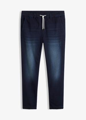 Joggery jeansowe z gumką w talii, regular fit, straight