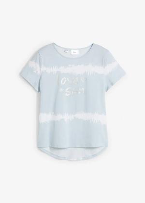 T-shirt z dłuższym tyłem z czystej bawełny organicznej
