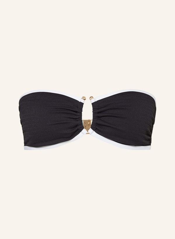 Seafolly Góra Bikini Typu Bandeau Beach Bound schwarz
