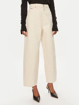 Calvin Klein Jeansy K20K207270 Écru Wide Leg