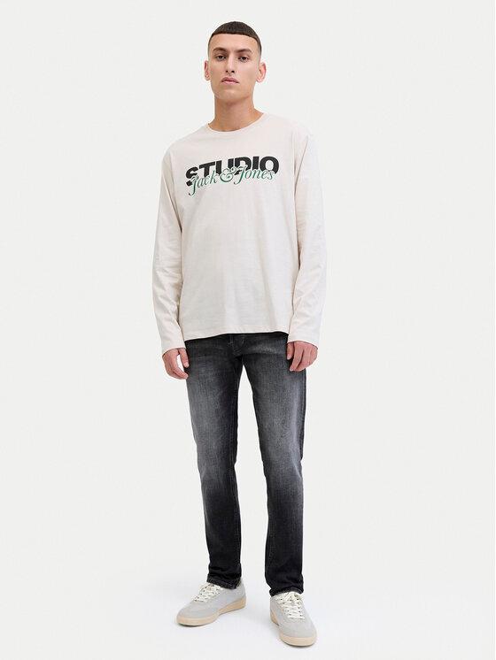 Jack & Jones Jeansy Glenn 12289778 Czarny Slim Fit