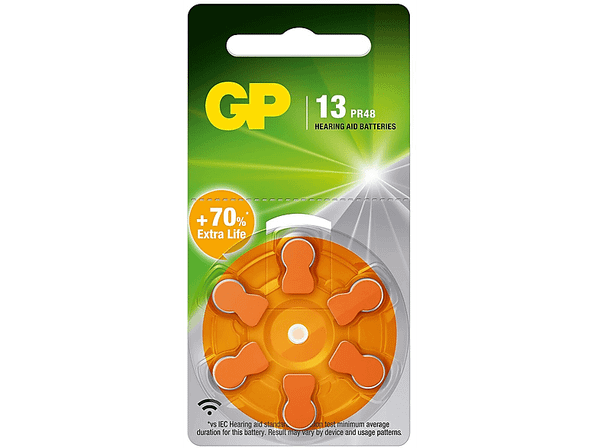 Bateria guzikowa do aparatów słuchowych GP ZA13/PR48 6szt.