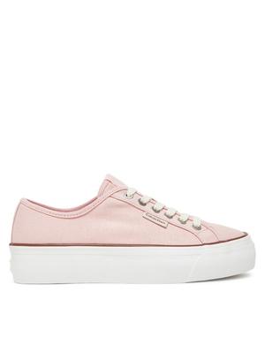 Calvin Klein Jeans Tenisówki Vulc Flatform Ctn Logo Tag YW0YW01838 Różowy