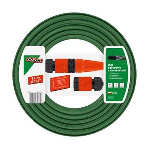 Zestaw zraszający z wężem ogrodowym 1/2" 15 m GO/ON!