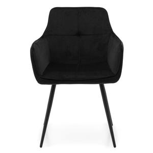 Krzesło tapicerowane czarne DC-0082-7 welur | OUTLET