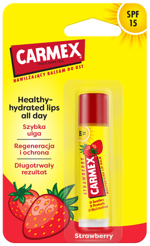CARMEX Nawilżający Balsam do Ust Classic w Sztyfcie Truskawka