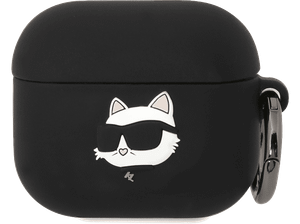 Etui KARL LAGERFELD Head 3 do słuchawek AirPods Czarno-biały