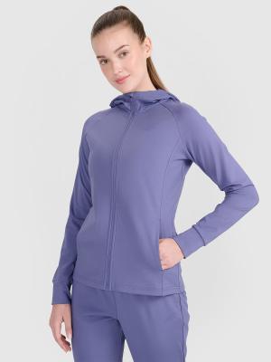 4F bluza damska dresowa sportowa treningowa z kapturem 4FRSS25TFSWF467 niebieska (S)