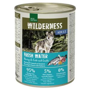 REAL NATURE WILDERNESS karma mokra pies, adult, Fresh Water, śledź i kaczka z łososiem 6x800 g