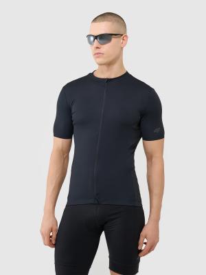 4F t-shirt męski koszulka rowerowa rozpinana męska 4FWSS25TFTSM1285 czarna (S)