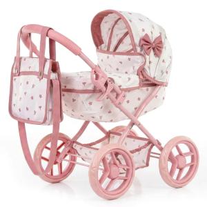 WÓZEK DLA LALEK GŁĘBOKI KINDERPLAY GONDOLA SKŁADANY TORBA DLA DZIEWCZYNKI