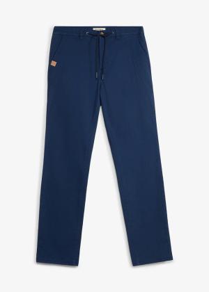 Spodnie chinosy, classic fit, ze stretchem i szeroką nogawką, straight
