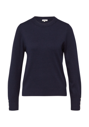 Sweter z cienkiej dzianiny wiskozowej z ozdobnymi guzikami