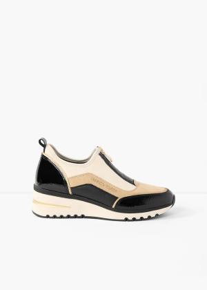 Sneakersy marki Marco Tozzi z zamkiem błyskawicznym