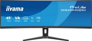 IIYAMA Monitor ProLite 44.5 cala XCB4594DQSU-B1 ,VA,DQHD,2xDP,2xHDMI,1500R,32:9, 450 cd/m2, 3000:1, USB HUB x4 (2x Type-A, 2x Type-C), 2 x 3W