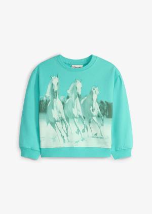 Bluza z czystej bawełny organicznej z balonowymi rękawami