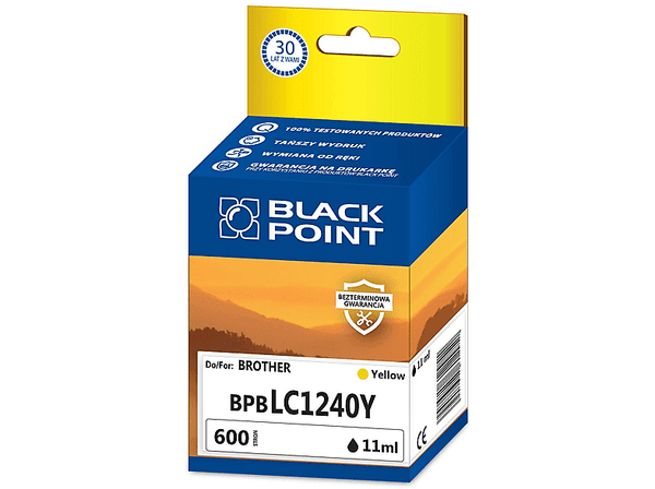Tusz BLACK POINT BPBLC1240Y Zamiennik do Brother LC1240Y